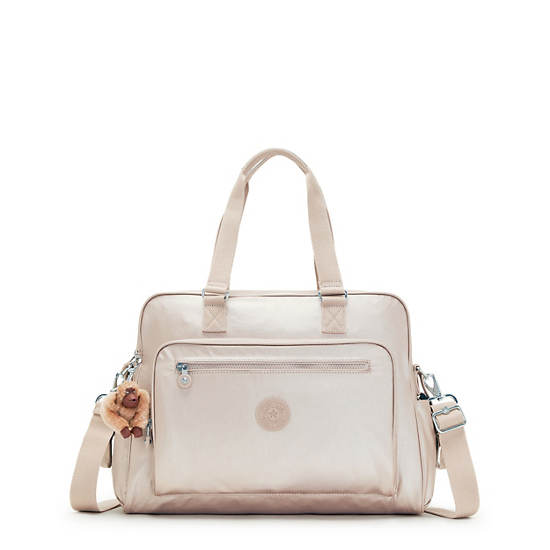 Kipling Alanna Klassieke Metallic Diaper Bag Tassen Beige | België 1977VR